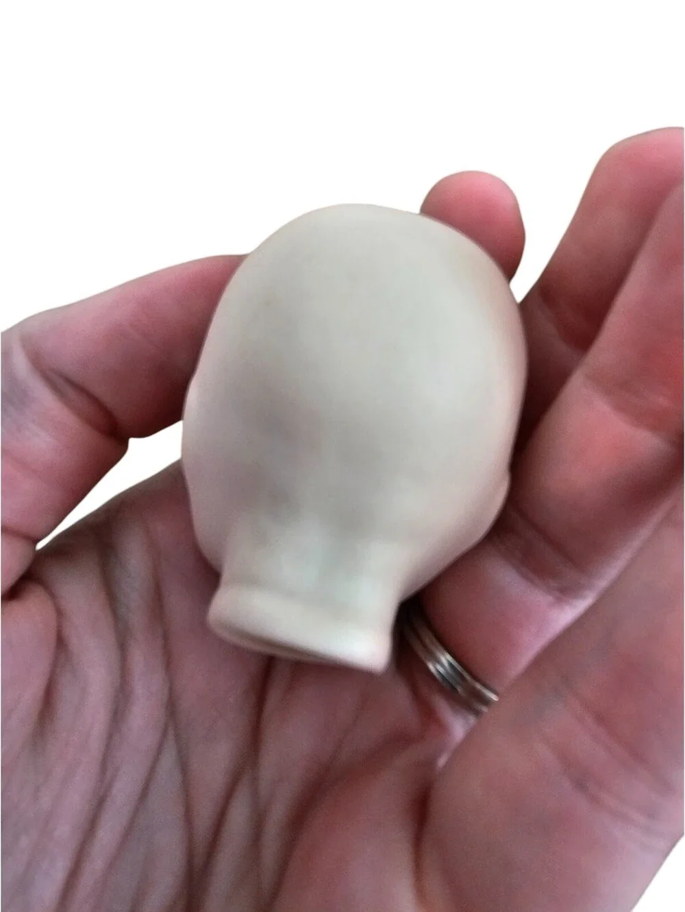 Vtg Hand Painted Bisque Doll Bust Head Small Sleeping Baby Closed Eyes Germany